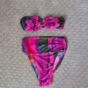 Oscar De La Renta Vintage '80s/90s Two-piece High-waisted, Bando Top Bikini